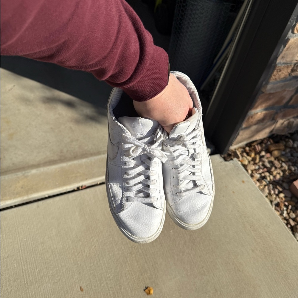 White Leather Nike blazer